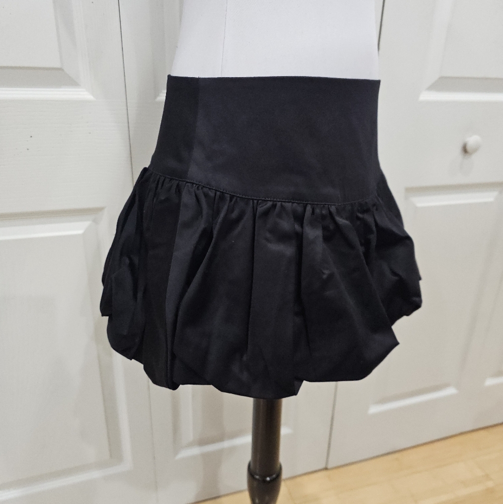 Dolls Kill Punk Goth Widow Lovesick Melody Black Bubble Mini Skirt M NWT - Picture 2 of 6